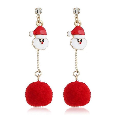 1 par juleøreringe til kvinder - Søde juleørehængere - Letvægts julesmykkegave