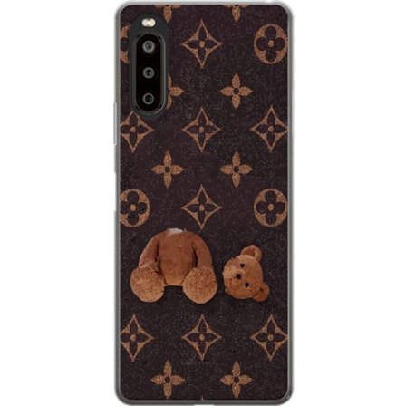 Yhteensopiva Puhelinkuori Sony Sony Xperia 10 II Graafinen monogrammikuvio, jossa taiteellisesti muotoiltu nalle