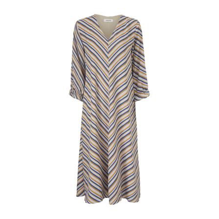 Modström Clementine print ls dress, fashion dress , Beige , Dames , Maat: M Casual jurken