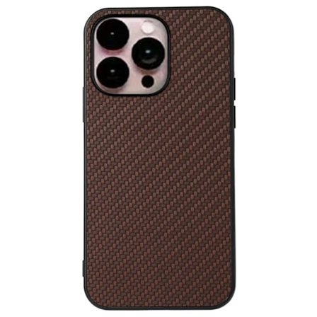 iPhone 14 Pro Skal Carbon Fiber - Brun