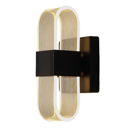 Luksuriøs Moderne Akryl Væglampe Romantiske Lysestager til Hotel Soveværelse Korridor Trapper Sort Vertikal Korn Enkelt Hoved