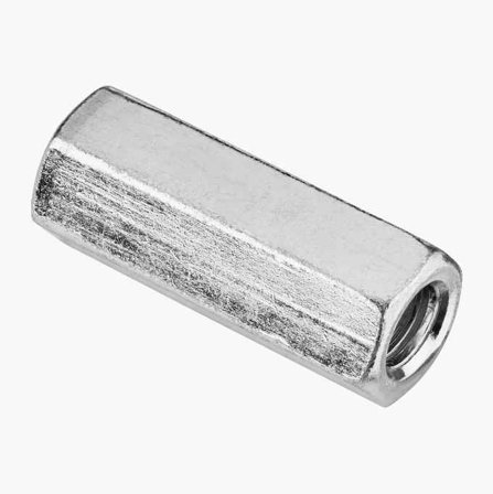 Biltema - Skjøtemutter M10 x 45 mm elforsinket 2 stk.