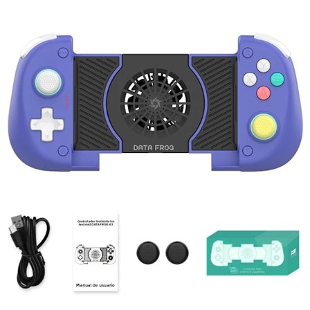 Violetti DATA FROG X3 langaton ohjain Android-peleille, yhteensopiva Samsung Galaxy PUBG Mobile COD Mobile FIFA Mobile NBA 2K Mobile Minecran kanssa