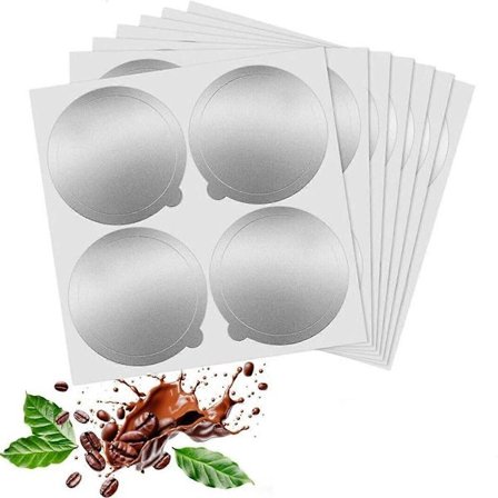 Aluminiumsfolielokk for gjenbruk av kapsler - for Vertuoline og Vertuo - Gjenbrukbare kaffekapseldeksler (100 stk)