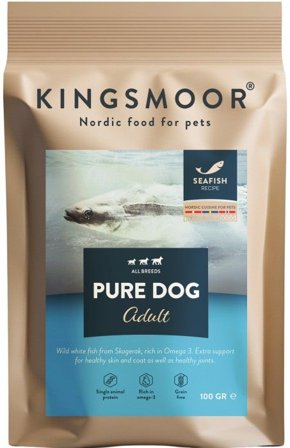 Kingsmoor Nordisk villinä pyydettyä kalaa koiralle, 100 g - Kingsmoor