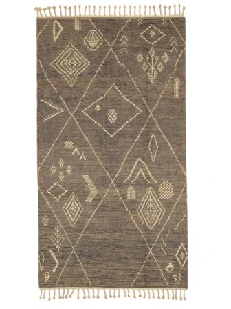 Hand Knotted Berber Style Rug 150X273