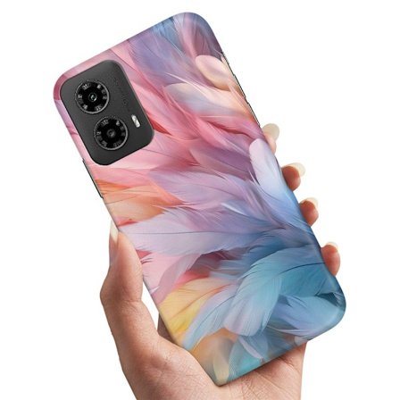 Cover / Mobilcover til Motorola Moto G35 5G - Feathers