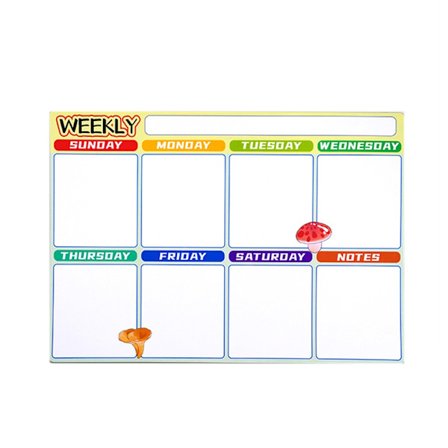 Magnetisk Kylskåpsmagnet - Veckoplanerare, Multifunktionell Magnetisk Whiteboard Väggdekal för Studier och Meddelanden