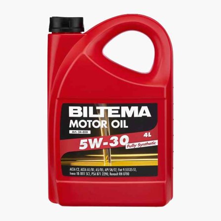Helsyntetisk motorolja 5W-30 ACEA C2 A1/B1 A5/B5 4 liter - Biltema