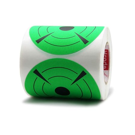 3 tommer runde selvklæbende mål klistermærker fluorescerende skydeskiver klistermærker mål prikker til skydning i alt 150 stk.(grøn)