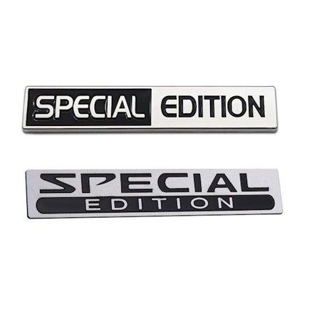 2 stk. Spesial-/Limited Edition Emblem Edition Bilmerke 3D Bil