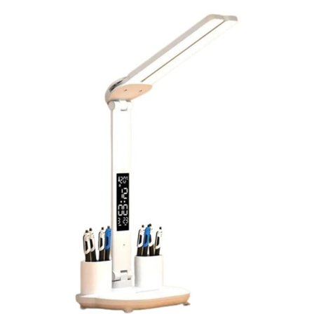 LED Klokke Bord Lampe USB Opladbar Dimbar Skrivebord lamper