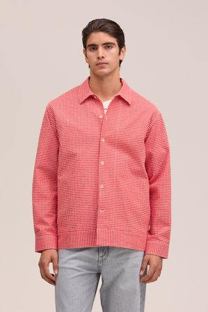 NN.07 Reed Overshirt Male Red Cotton