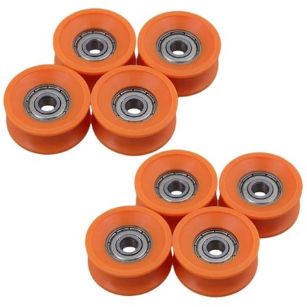 8 stk. 6x30x13mm Plastikbelagte Forseglede Lejer Stål 606zz Dyb U-Spor Guide Trinse Skinne Kugle Rulle