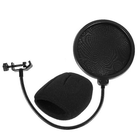 1 Set Premium Effektiv Mikrofon Vindskydd Mic Pop Filter för Sändning