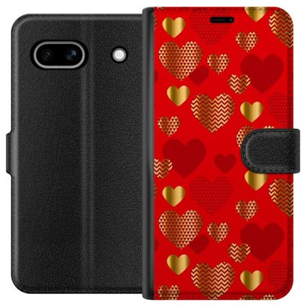Kompatibelt Lommeboketui til Google Google Pixel 7a GoldenHearts