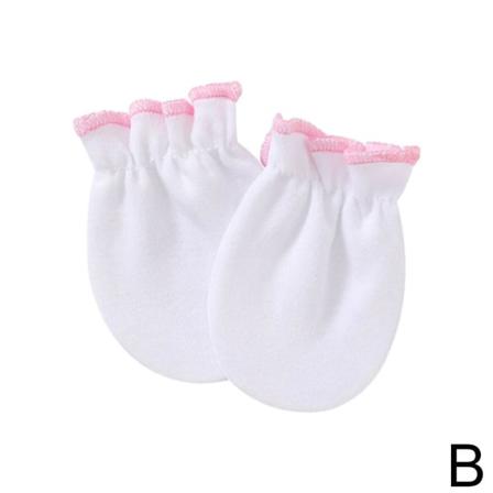 1 Par Baby Anti Scratch Handskar Spädbarn Toddler Mjuka Vantar
