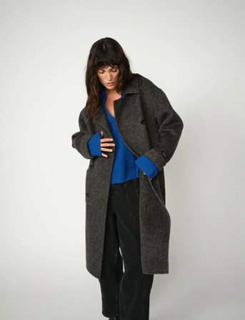 MOS MOSH Mmlucca Barkley Wool Coat - Grey - XL