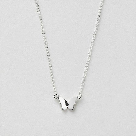 Betty Butterfly Halsband - Sterling Silver - Safira
