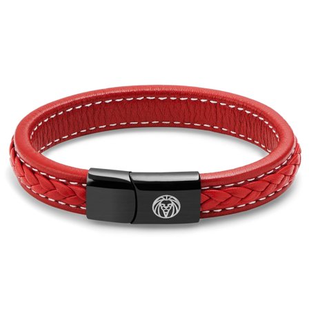 Red Retro Leather Bracelet for Men - Leather bracelets