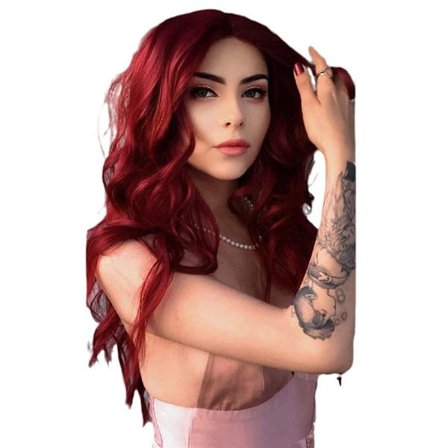 Etuperuukki naisille Keskiosat Synteettinen peruukki pienellä S