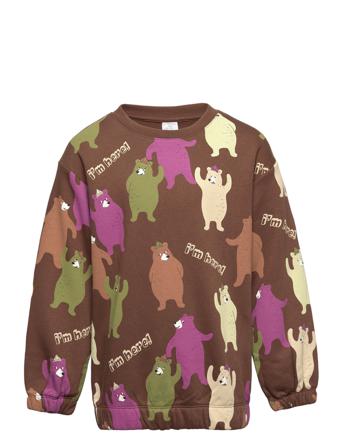 Sweater Bear Aop Sweatshirt Trøje Multi/mønstret Lindex