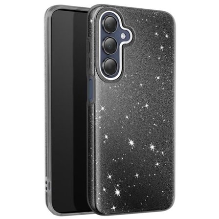 Coque - Samsung - Galaxy A15 - Silikon Ultra tunn - Paillette - Svart