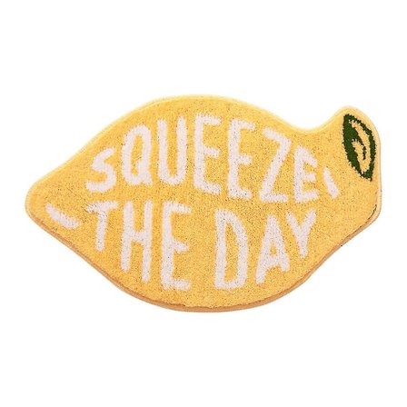 Tegneserie Citron Form Soveværelse Dør Flokning Gulvmåtte Hjem Badeværelse Skridsikker Gulvmåtte Badeværelse Absorberende Tæppe