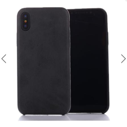 iPhone XS Max | Mjukt, Svart Skal i Mockaimitation Svart