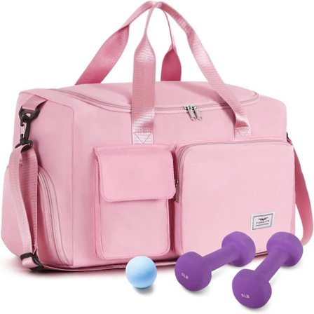 Sports- og træningstaske til kvinder og mænd med skorum, weekendrejsetaske, overnatningstaske til kvinder, sammenklappelig vandafvisende sportstaske