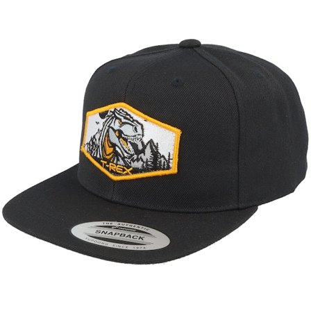 Kinder Kiddo Cap - Schwarz snapback Cap - Kinder T-rex Orange Patch Black Snapback @ Hatstore