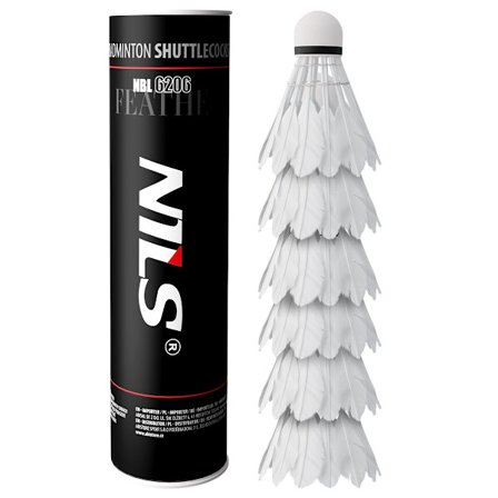 Fjer fjerbolde, 6 stk