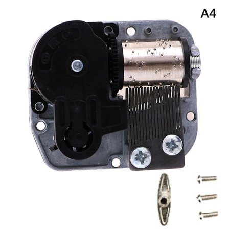 Mekanisk DIY spilledåse Sankyo musikalsk bevegelse + skruer + Svart