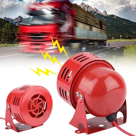 12V Röd Bilhorn Motorcykeldriven Luftanfallssiren Horn Larm