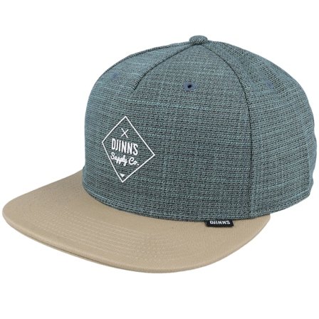 Djinns - Green snapback Czapka Z Daszkiem - " 6 Panel Cap Cottoncheck Light Olive Snapback" @ Hatstore
