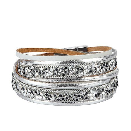 Silver armband dam armband läder armband dam armband personliga flerskikts läder armband dt8890