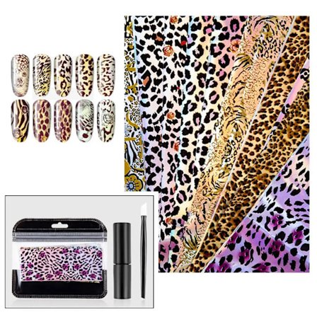 Nagelfolie klistermärken lim gel set sminkverktyg manikyr set för nagelkonst bröllop kvinnor nagelstämpel platta set stenciler manikyr set