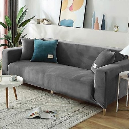 Vinterfløyelssofatrekk Kompatible med Stue Elastisk Møbel Sofatrekk Sjeselong Hjørne L-formet Sofatrekk 1 /2 /3 /4-WELLNGS