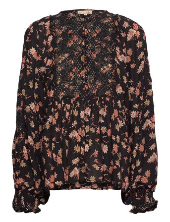 Cotton Slub Blouse Designers Blouses Long-sleeved Multi/patterned By Ti Mo