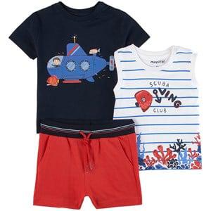 Mayoral 3-piece Navy Scuba T-shirt Set 18 Months - Clothing sets - 18 months - Pink