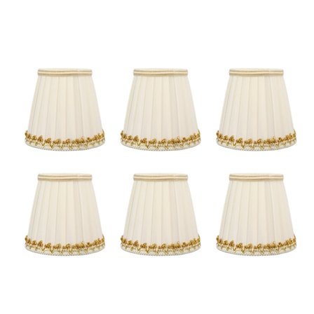 6 stk. små lampeskjermer, trygge, myke, enkel installasjon, moderne, lette bordlampeskjermer for E14-pære, soverom, hotell