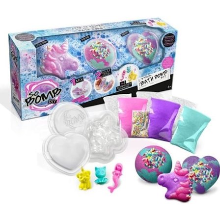 SO BOMB DIY Kit - Paket med 3 - Unicorn, Heart & Diamond - Gör dina egna brusande badbomber!