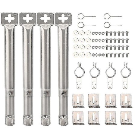 4 st Universal Justerbara Rostfria Bbq Gasgrill Ersättnings Raka Rörbrännare