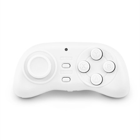 Bærbar trådløs Bluetooth spillkontroller Mini Gamepad Joystick Håndtak Fjernutløser Hvit
