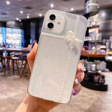 Perle Rosette Glitter Epoxy TPU-etui til iPhone 12 mini
