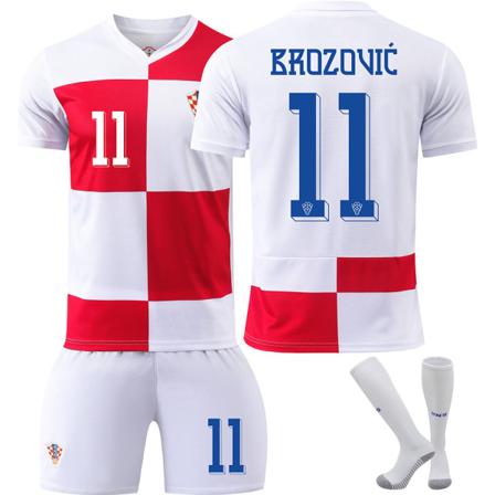 UEFA Euro 2024 Kroatiens hemmatröja nr 11 BROZOVIC 28