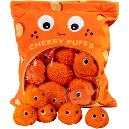 Oste-Puff Plyschboll, Puff Oste-Puff Fylt Leketøy Spillpute Søt Plyschpute Kastepute, Kreativ Avtakbar Fylt (Liten 6 Baller)