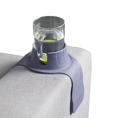 Silikon Soffa Mugghållare Soffa Armstöd Lazy Armstöd Mugghållare (Grå)