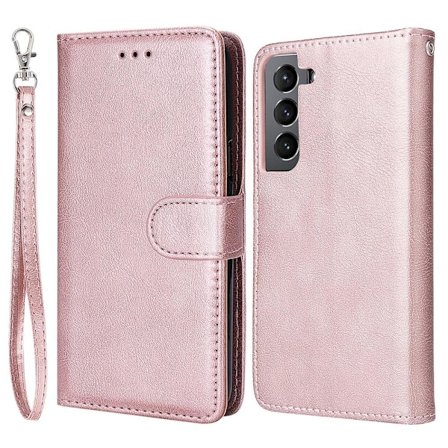 Kompatibel med Samsung S22 Magnetisk 2-i-1 Telefon Cover/Wallet - Rose
