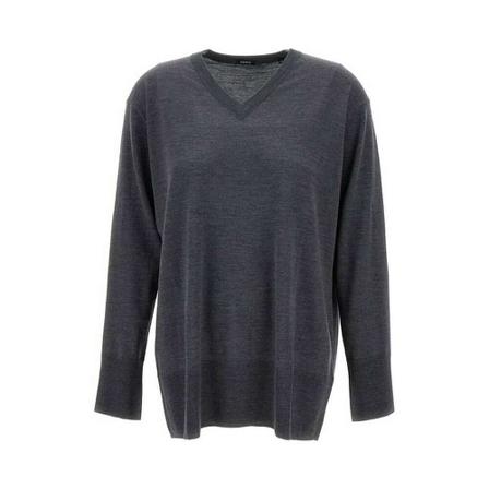 Aspesi, V-neck Knitwear Grijs, Dames, Maat:S